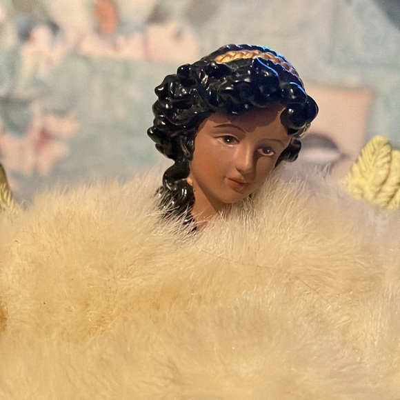 Christmas tree topper, angel with wings, holiday decor 13 x 10 - Picture 4 of 9